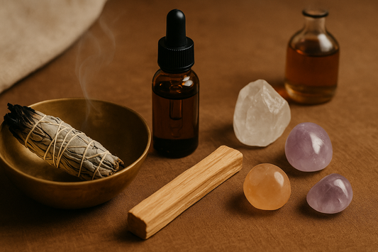 Harnessing the Power of Natural Tools for Daily Wellbeing: Essential Oils, Palo Santo, Sage, and Crystals