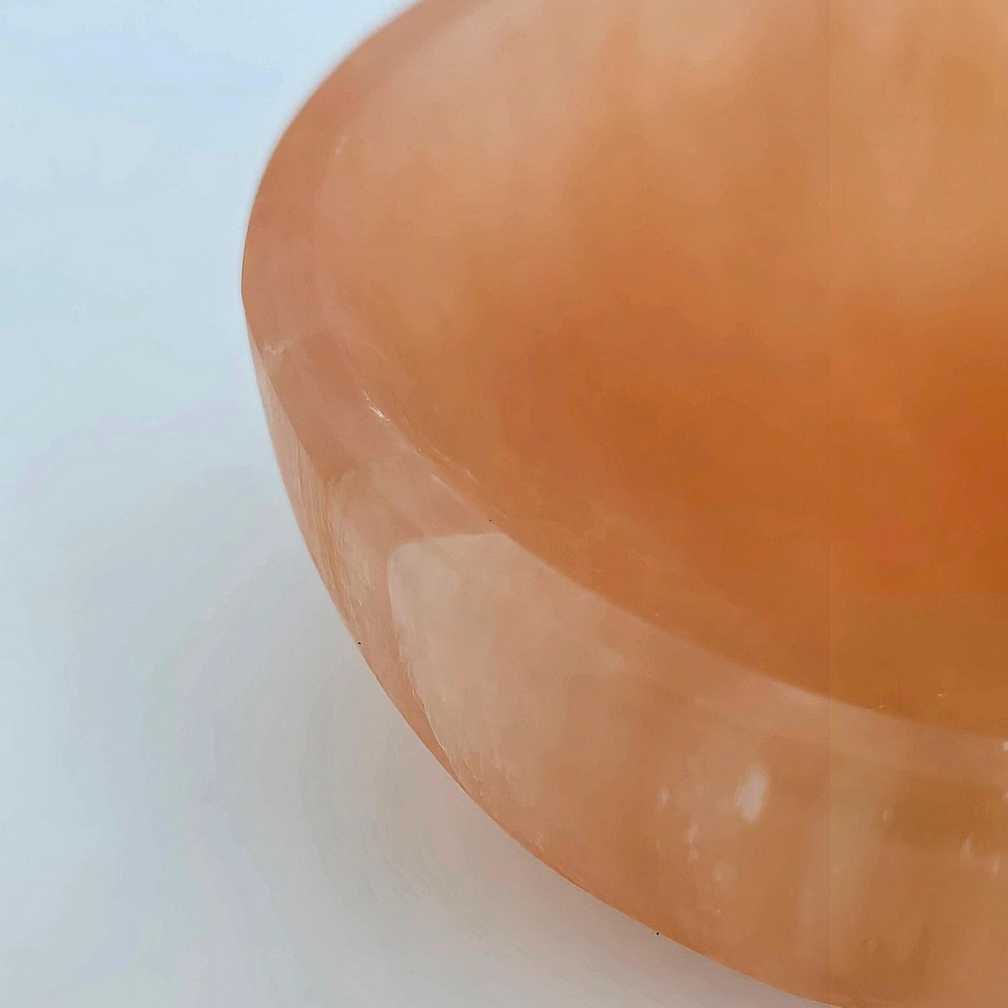 Peach Selenite Crystal Charging Bowl