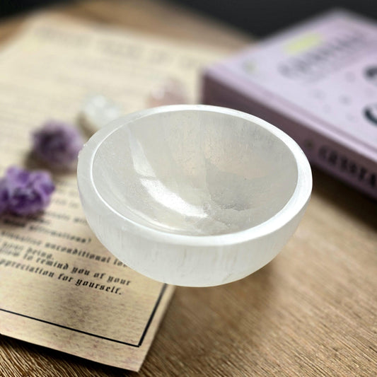 Selenite Crystal Bowl for Cleansing, Charging & Rituals