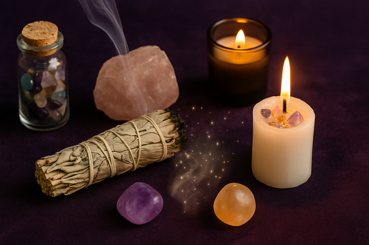 Embracing Magic Every Day: The Power of Crystal Candles, Sage, Smudging, Mini Crystal Jars, and Ritual Candles