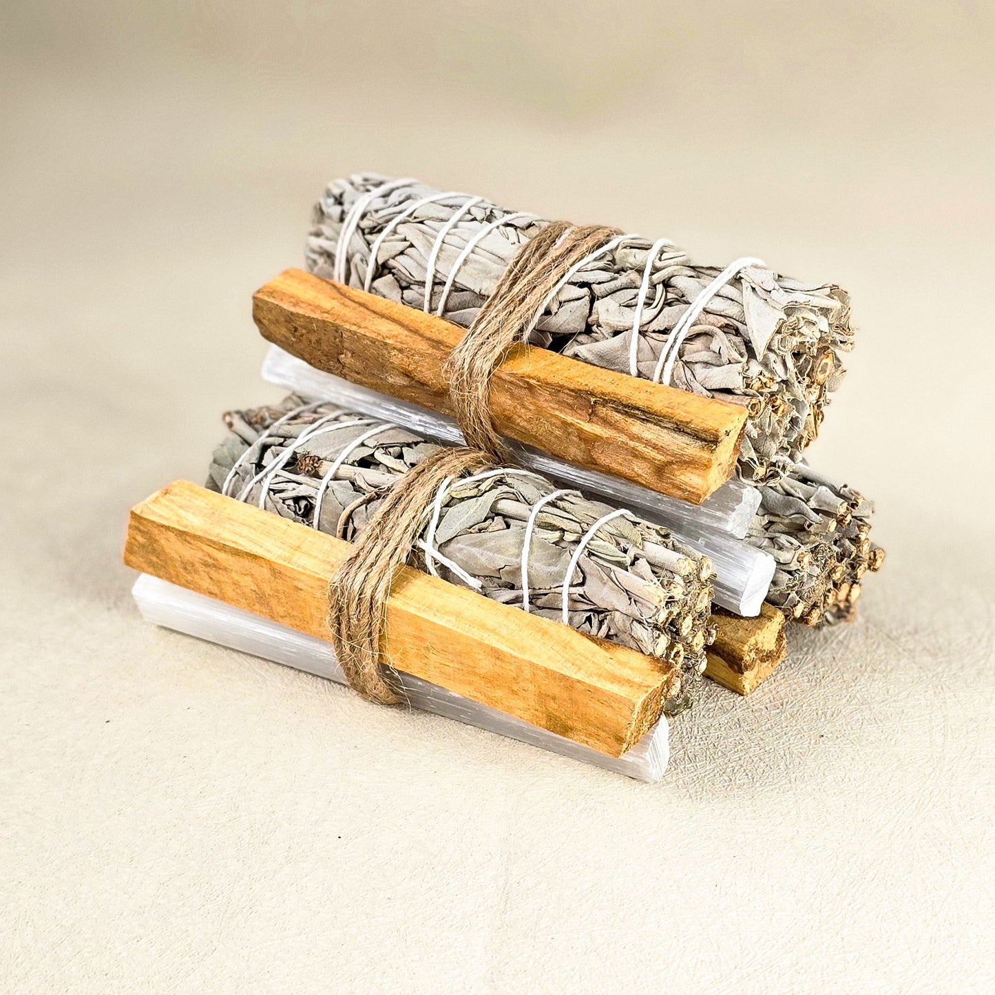 Sage Palo Santo and Selenite Smudge Kit