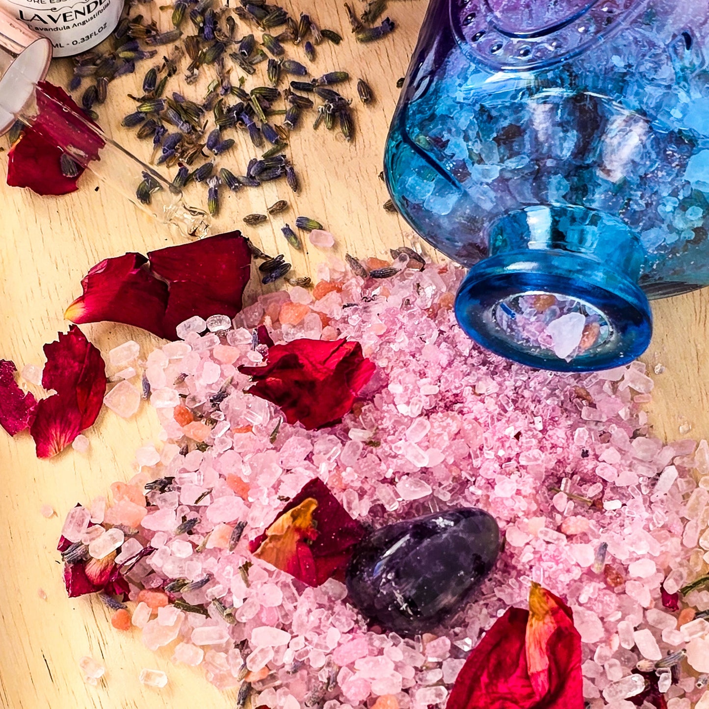 Love Bath Salt Blend, designed to promote relaxation and emotional healing.