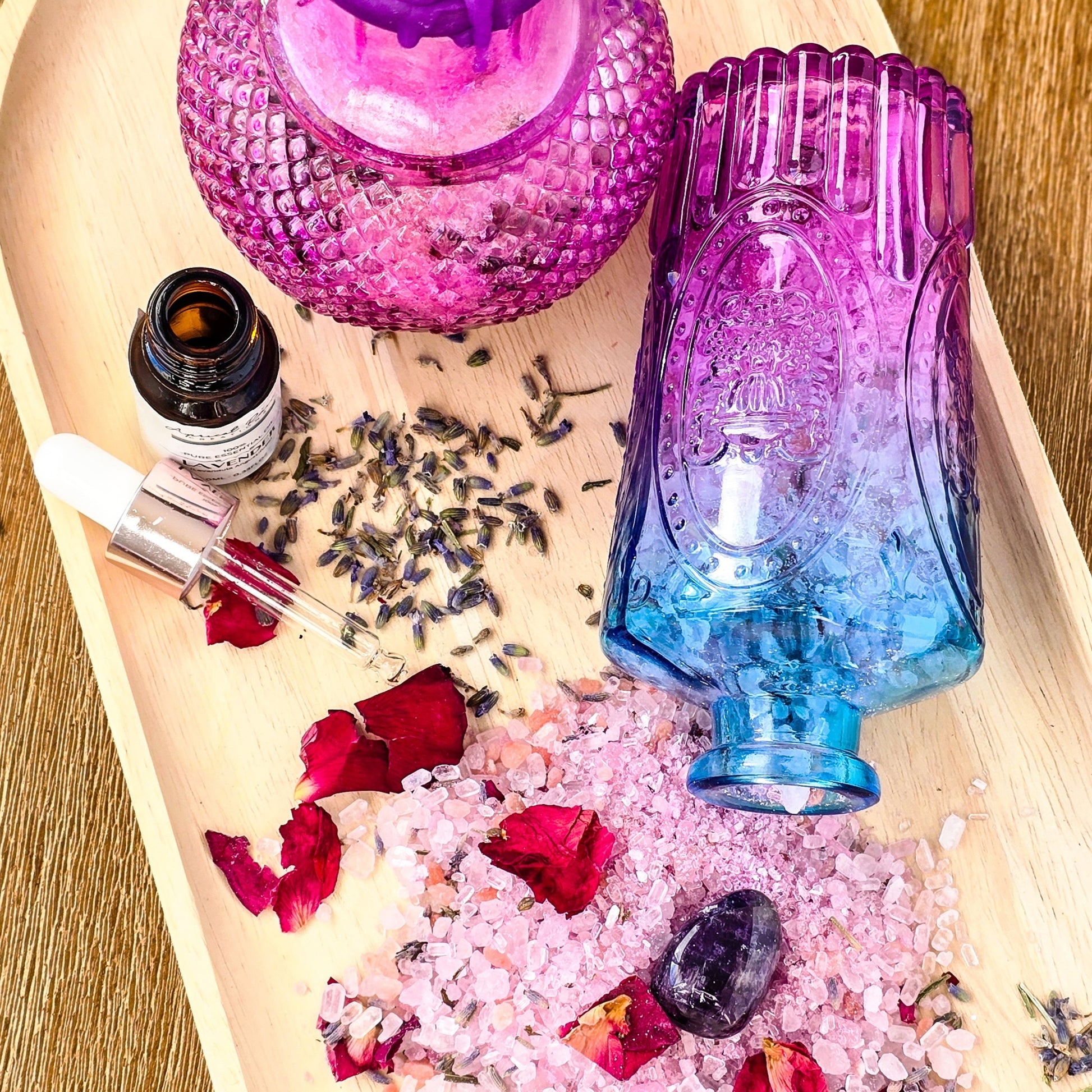 Love Bath Salt Blend, designed to promote relaxation and emotional healing.