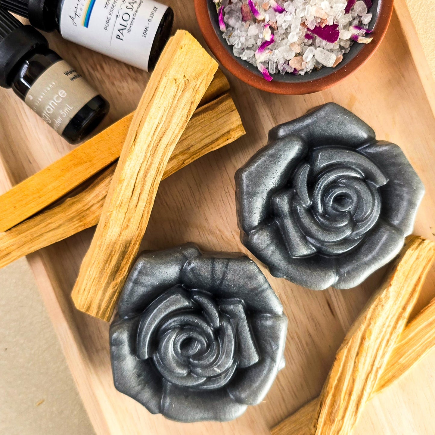 Transform your daily cleansing ritual with our Palo Santo Organic Essential Oil Soap, meticulously crafted to purify and rejuvenate your skin. Infused with the grounding and aromatic essence of Palo Santo, this natural soap is a cornerstone for spiritual cleansing and promoting positive energy, making it an indispensable part of your holistic self-care routine.