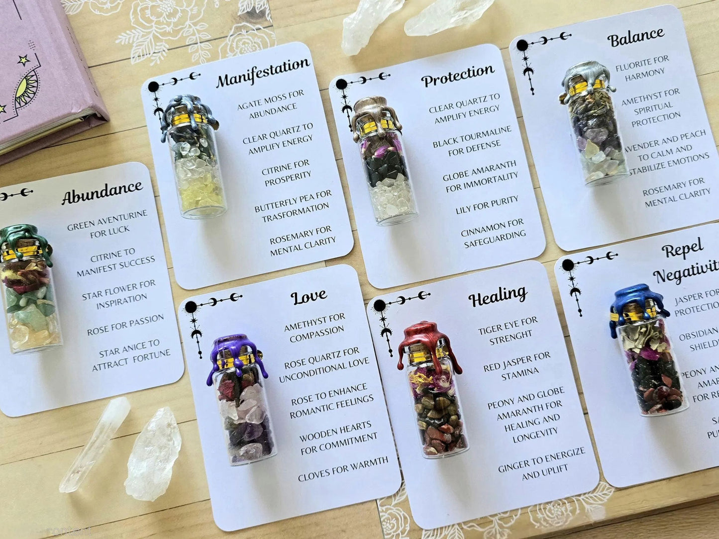 Set of 7 Mini Spell Jar