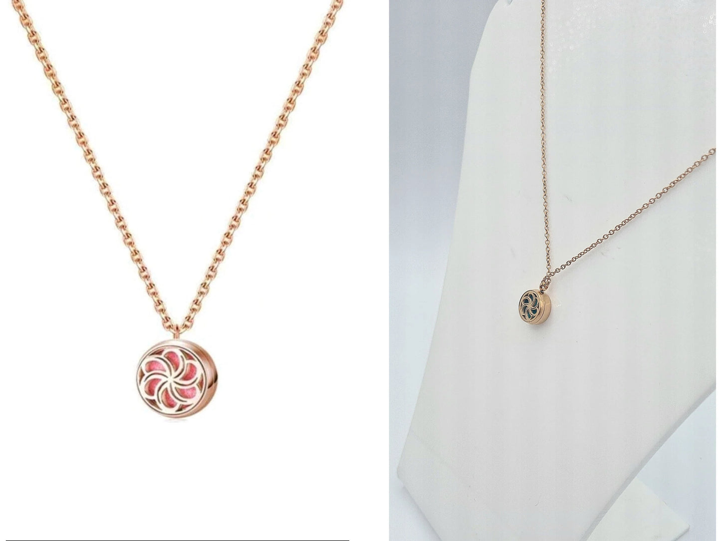 Portable Diffuser Necklace Rose Gold