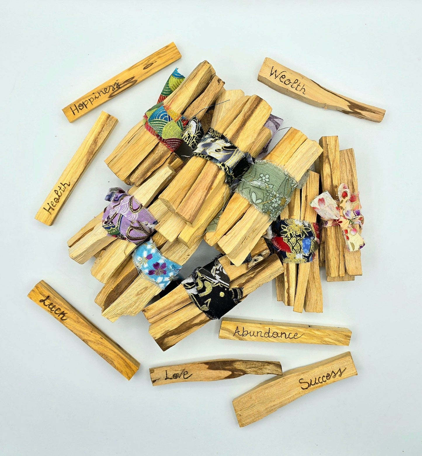 Organic Palo Santo Sticks Bundle with Repurposed Fabric - ApricotRainCreations