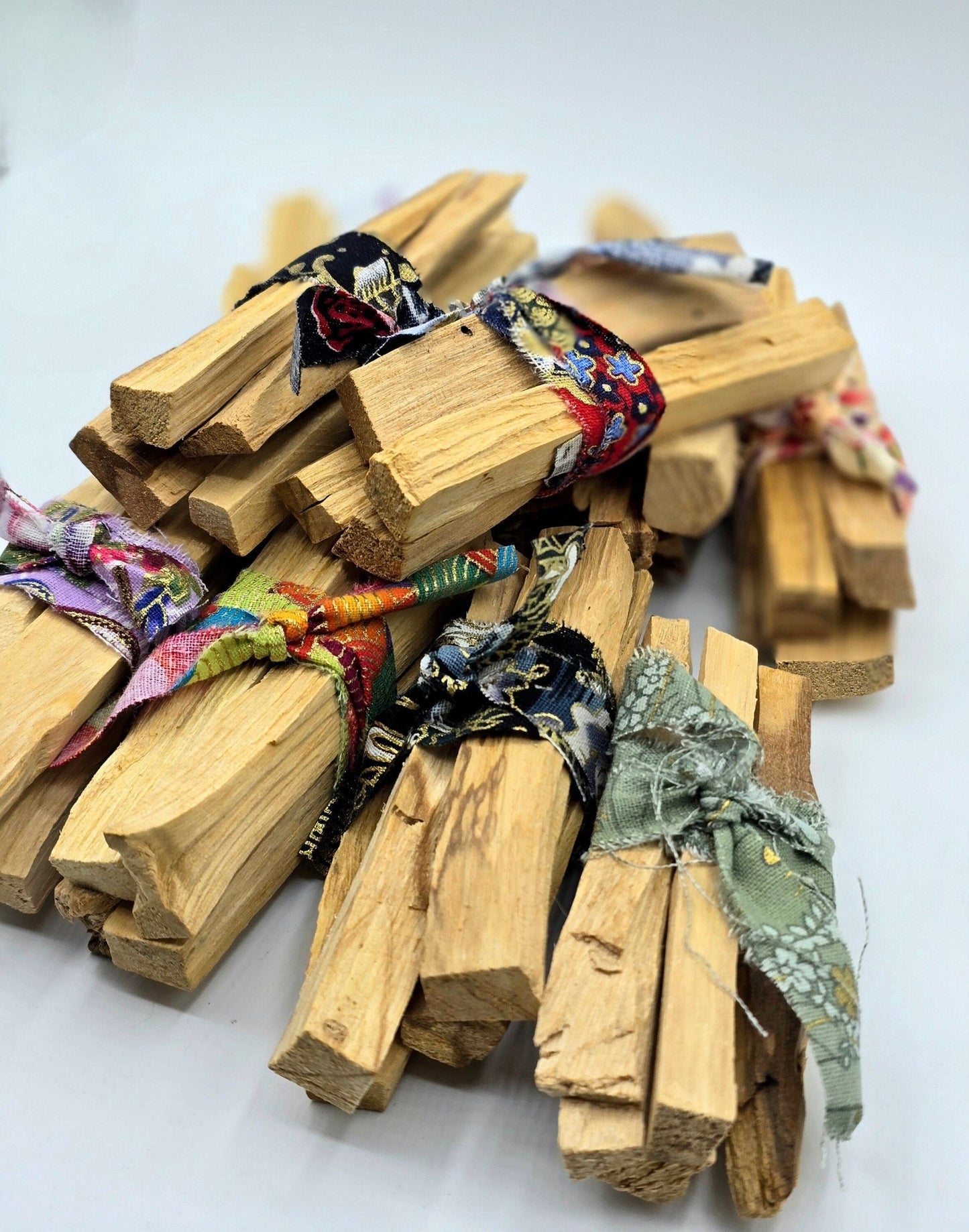 Organic Palo Santo Sticks Bundle with Repurposed Fabric - ApricotRainCreations