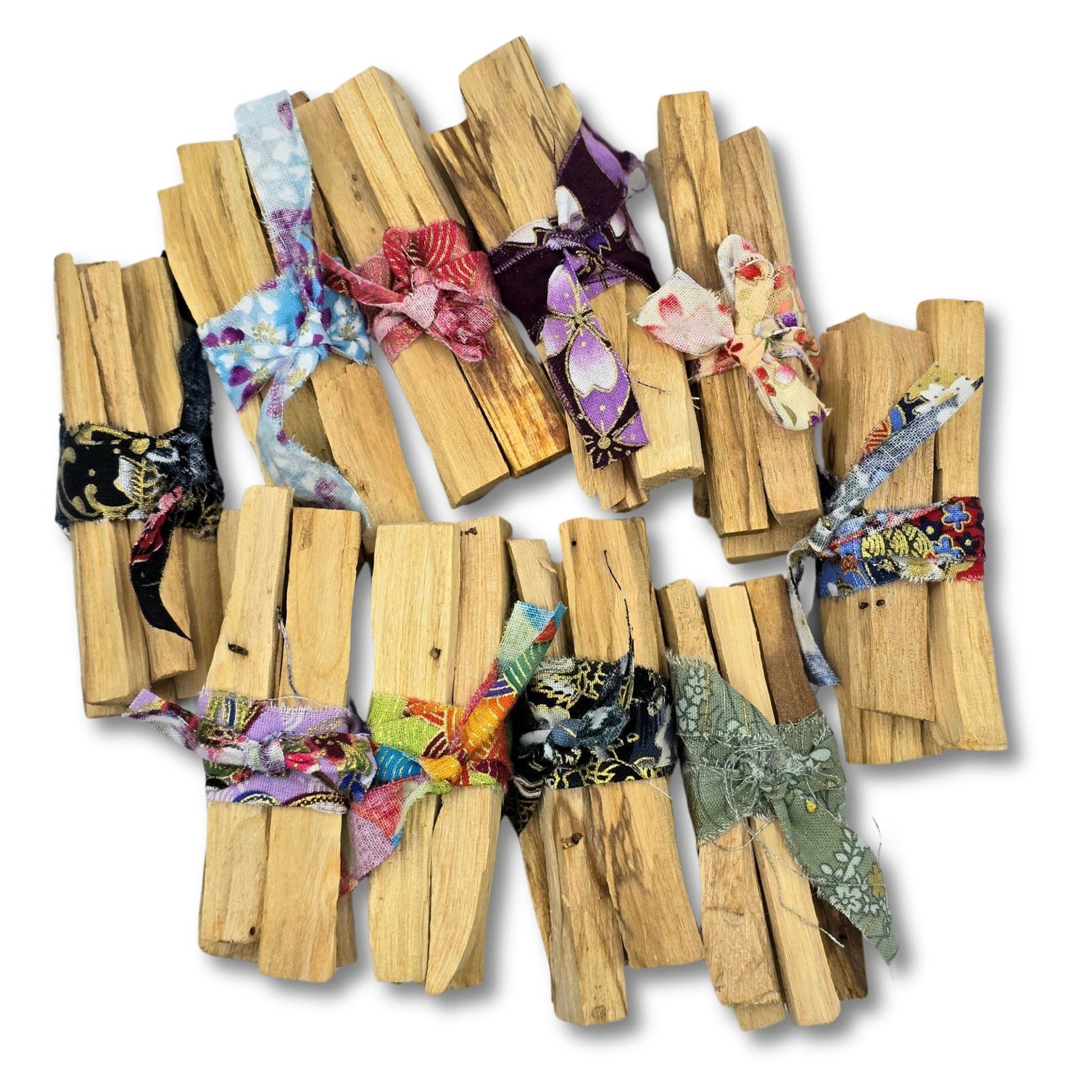 Organic Palo Santo Sticks Bundle with Repurposed Fabric - ApricotRainCreations